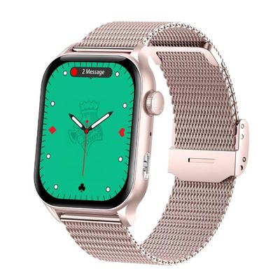 Τετράγωνο σχήμα Υγεία Παρακολούθηση Smart Watch Με 107 αθλητικές λειτουργίες 340mAh μπαταρία