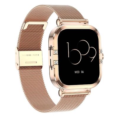 Android 4.4 Τετράγωνο σχήμα Smart Watch NFC Τετράγωνο σχήμα Smartwatch Αναπνευστική εκπαίδευση