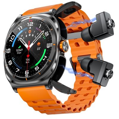 TWS Headset 2 σε 1 NFC 1.53inch AMOLED Fitness Tracker Υγεία Smartwatch GT98 Ultra