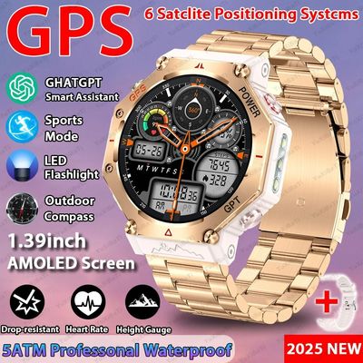 Καλή τιμή. 2025 ChatGPT AI βοηθός GPS Smart Watch 5ATM Αδιάβροχο διπλής ζώνης GNSS πυξίδα Στρατιωτικός αθλητισμός σε απευθείας σύνδεση