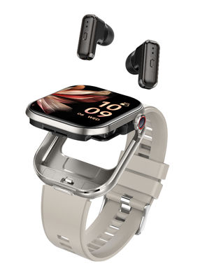 Καλή τιμή. TWS 2-in-1 Bluetooth ακουστικά και 2.02''TFT Square Screen Bluetooth Call Smart Watch με 400911 χωρητικότητα μπαταρίας 3.7V/25MAH σε απευθείας σύνδεση