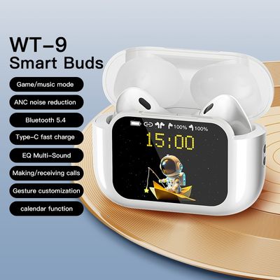 Καλή τιμή. WT-9 Εικονική οθόνη Bluetooth Ασύρματα ακουστικά επαναφορτιζόμενο APP έλεγχο σε απευθείας σύνδεση