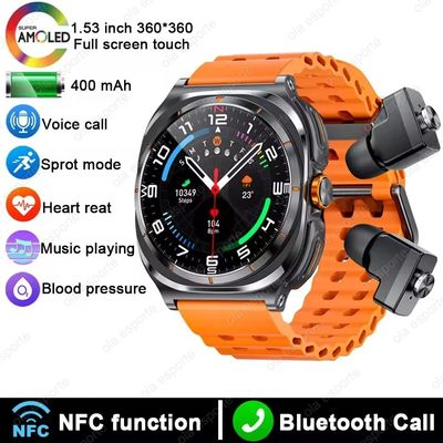 Καλή τιμή. GT98 ακουστικά Smart Watch,1.53 ίντσες, υποστήριξη Bluetooth κλήση / NFC / καρδιακό ρυθμό σε απευθείας σύνδεση