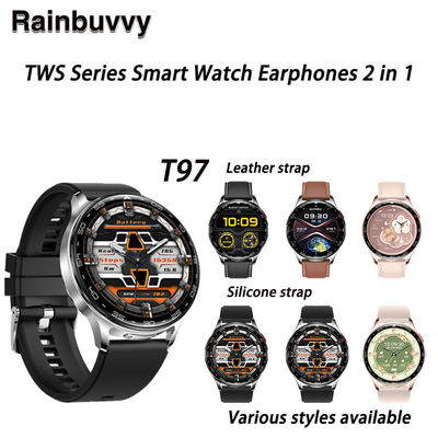 Καλή τιμή. T97 TWS 2-σε-1 Ακουστικά Bluetooth HIFI 9D Ποιότητα Ήχου Παρακολούθηση Υγείας και Άσκησης Ρολόι σε απευθείας σύνδεση