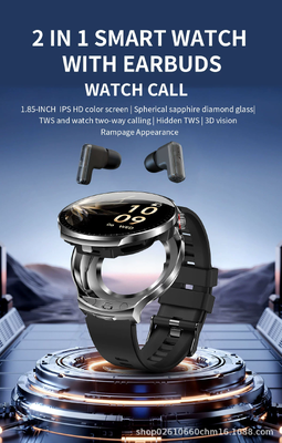 Καλή τιμή. T100 BT Καλέστε ασύρματα 2 σε 1 TWS Earphone Fitness Tracker AI Noise Cancelling Music Headset σε απευθείας σύνδεση