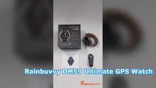 Rainbuvvy DM59 GPS Smart Watch 1.43'' AMOLED With Offline Map 5ATM Αδιάβροχο 500mAh levati